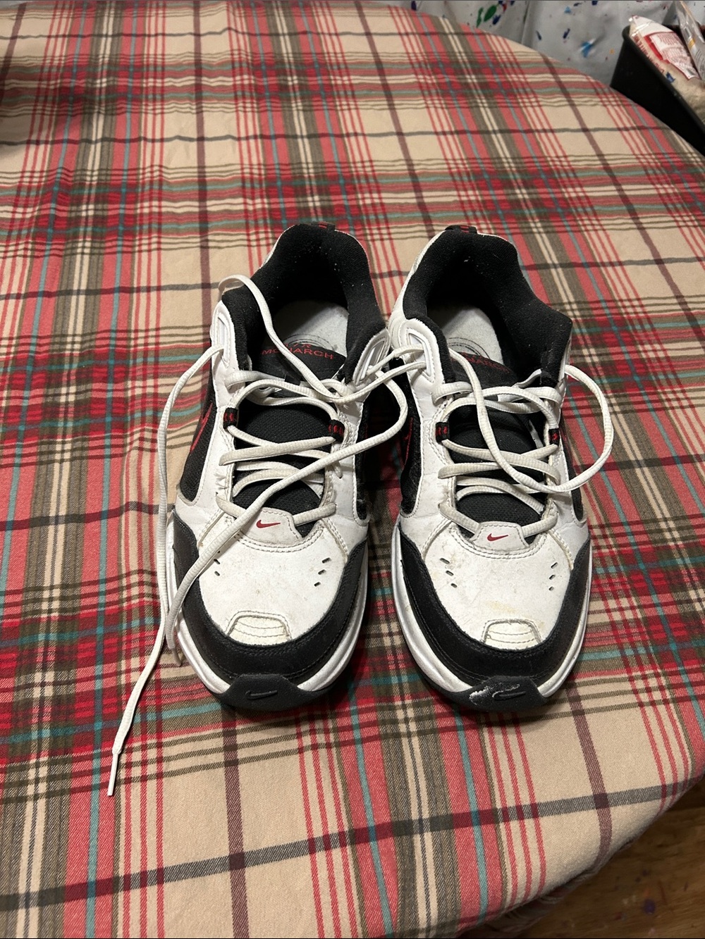 Nike White, Black and Red Men’s Athletic Sneakers